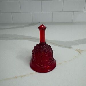 Vintage Red Glass Bell